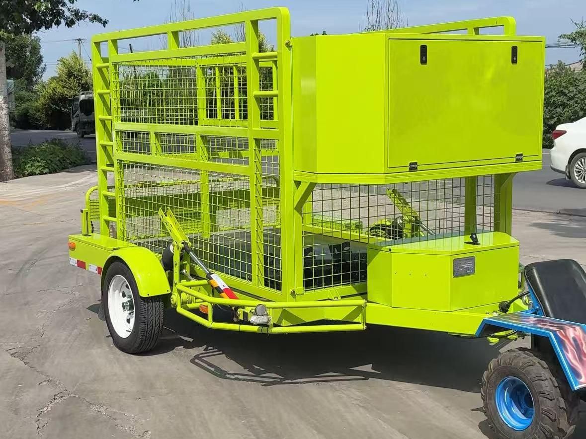 top Model 100 Semi-Drop Hydraulic Lift Motorcycle Trailer from China