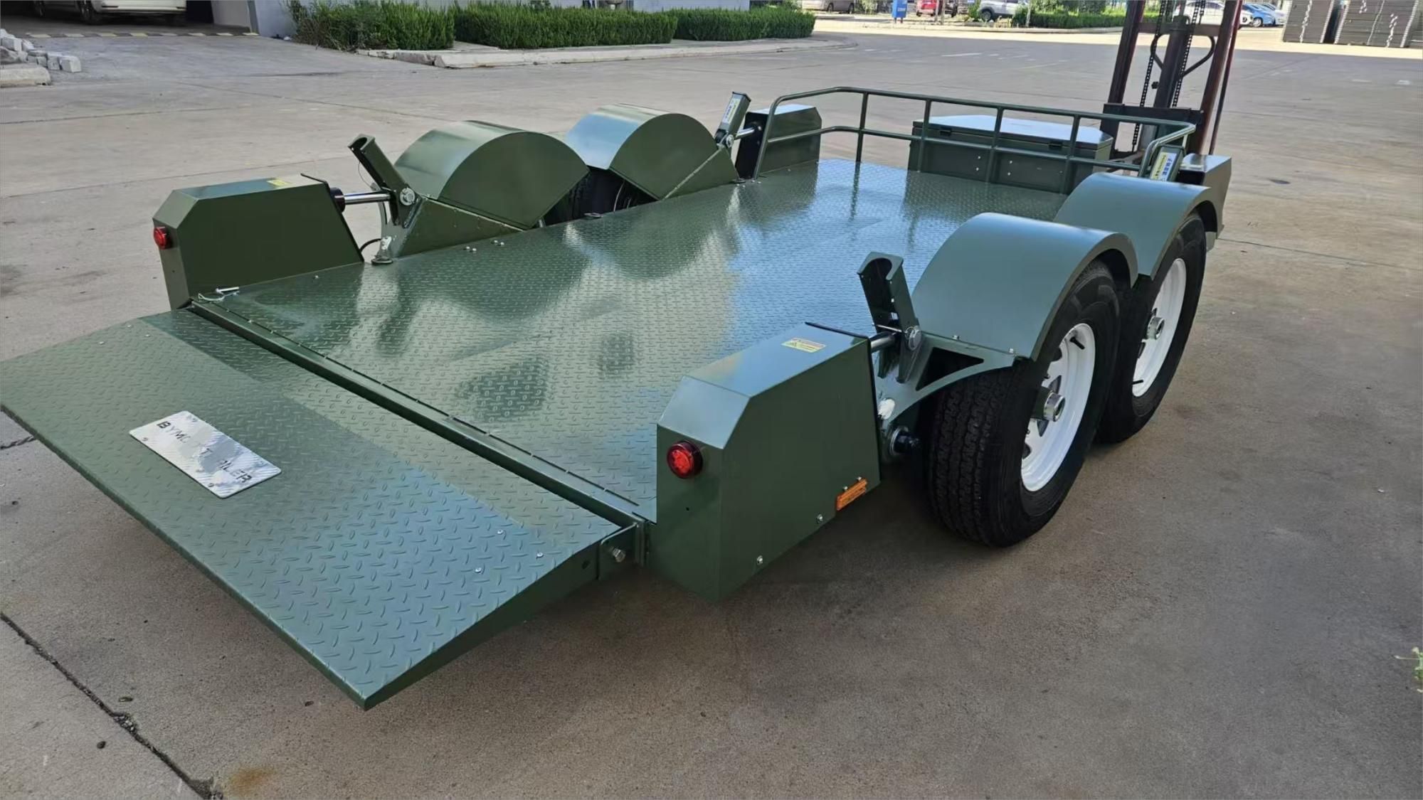 China 5-Ton Dual-Axle Hydraulic Lifting Trailer factory