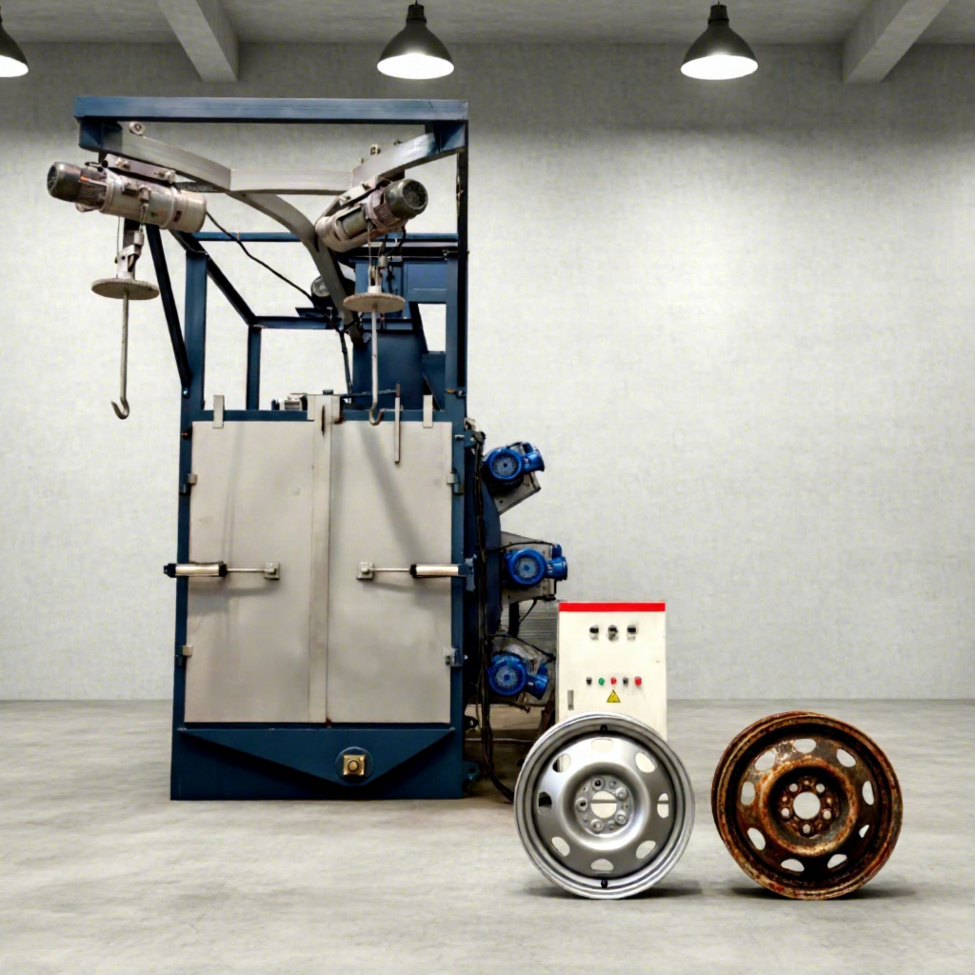 custom Hook type shot blasting machine factory