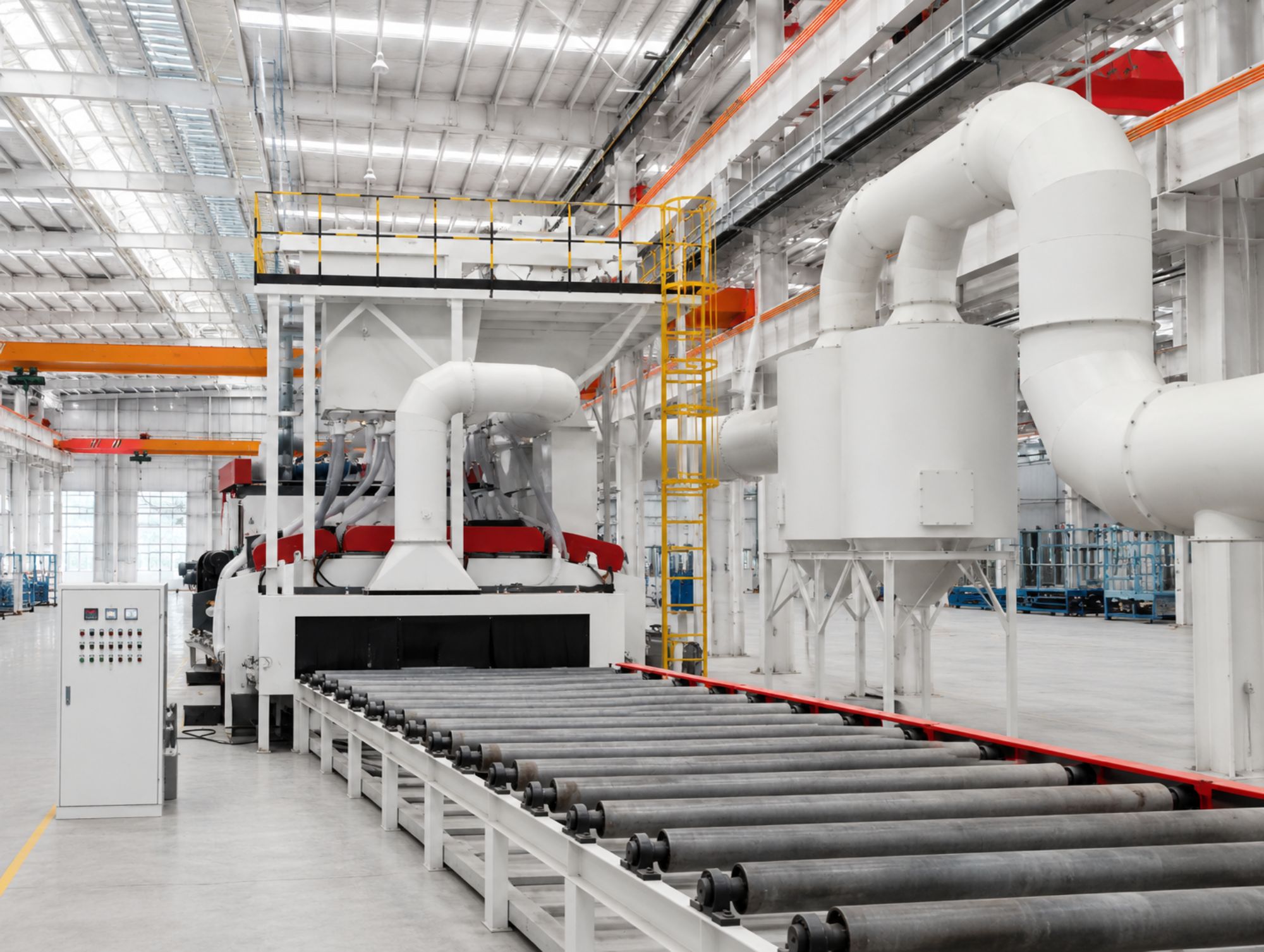 custom Roller conveyor shot blasting machine factory