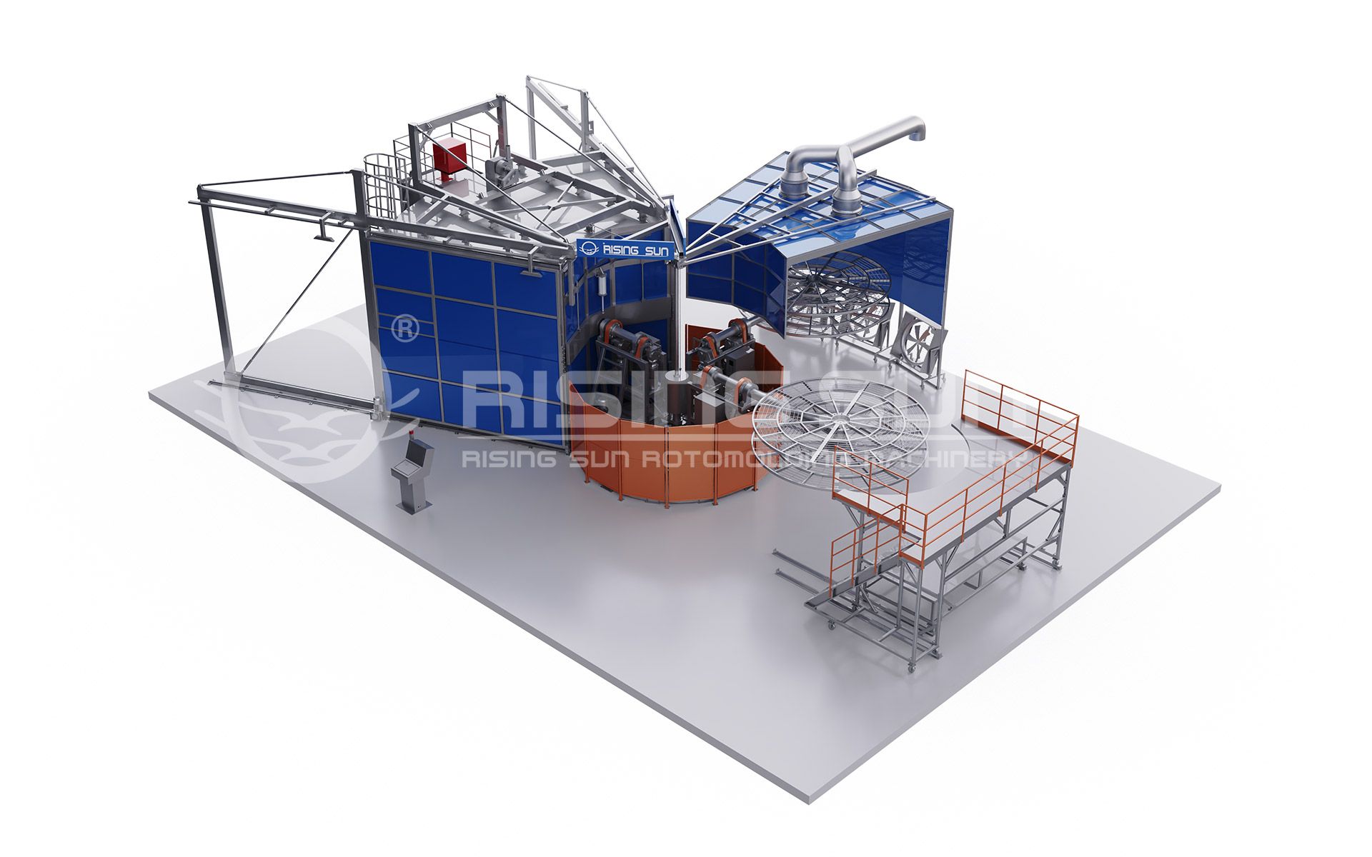 Stationary Oven Carousel Rotomolding Machine company